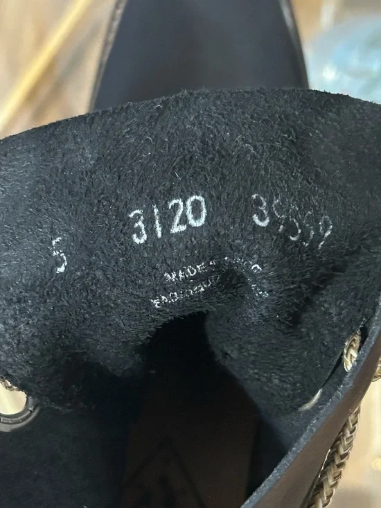 John Fluevog Paul Black Leather Combat Lace-Up Ankle Boots Size 5/6.5 - Picture 15 of 16